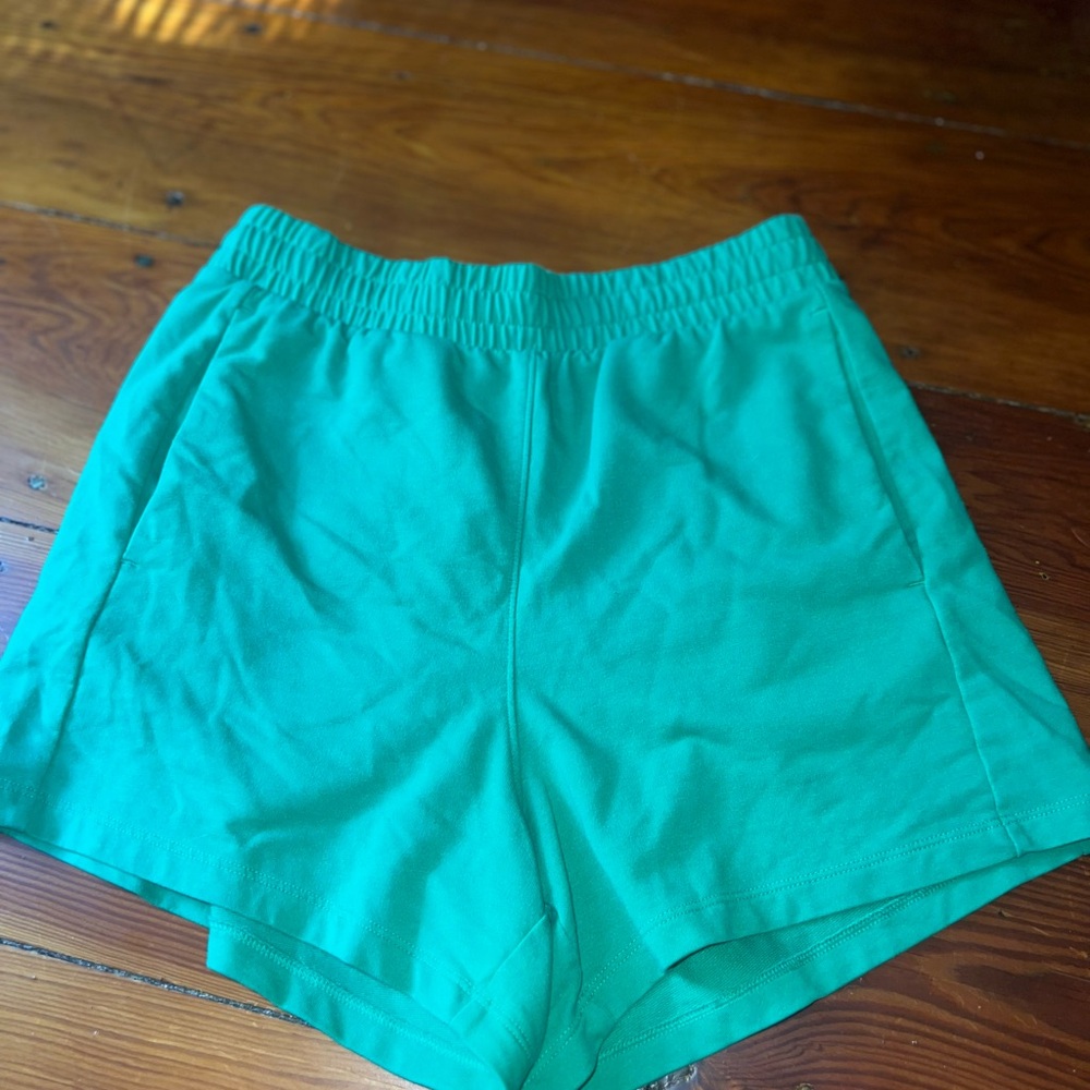 All in Motion Green Athletic Shorts Lightweight Elastic Waist
